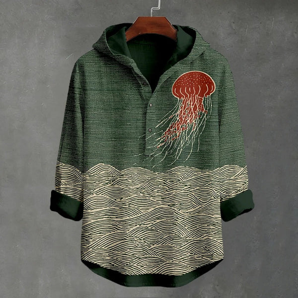Flelix Ocean Spirit Jellyfish Shirt – Premium Artistic Designer Wear