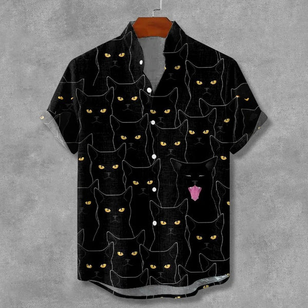 Flelix Midnight Cat Aesthetic Shirt – Premium Minimal Graphic Designer Wear